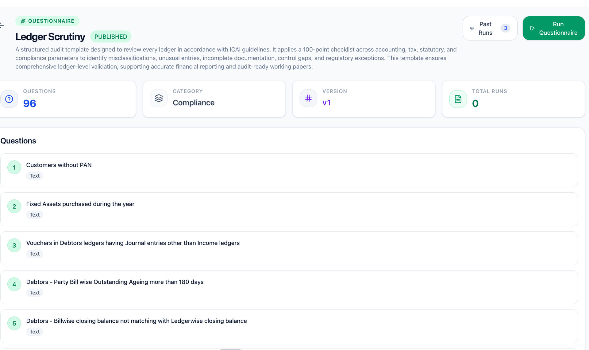 CORAA Ledger Scrutiny Report