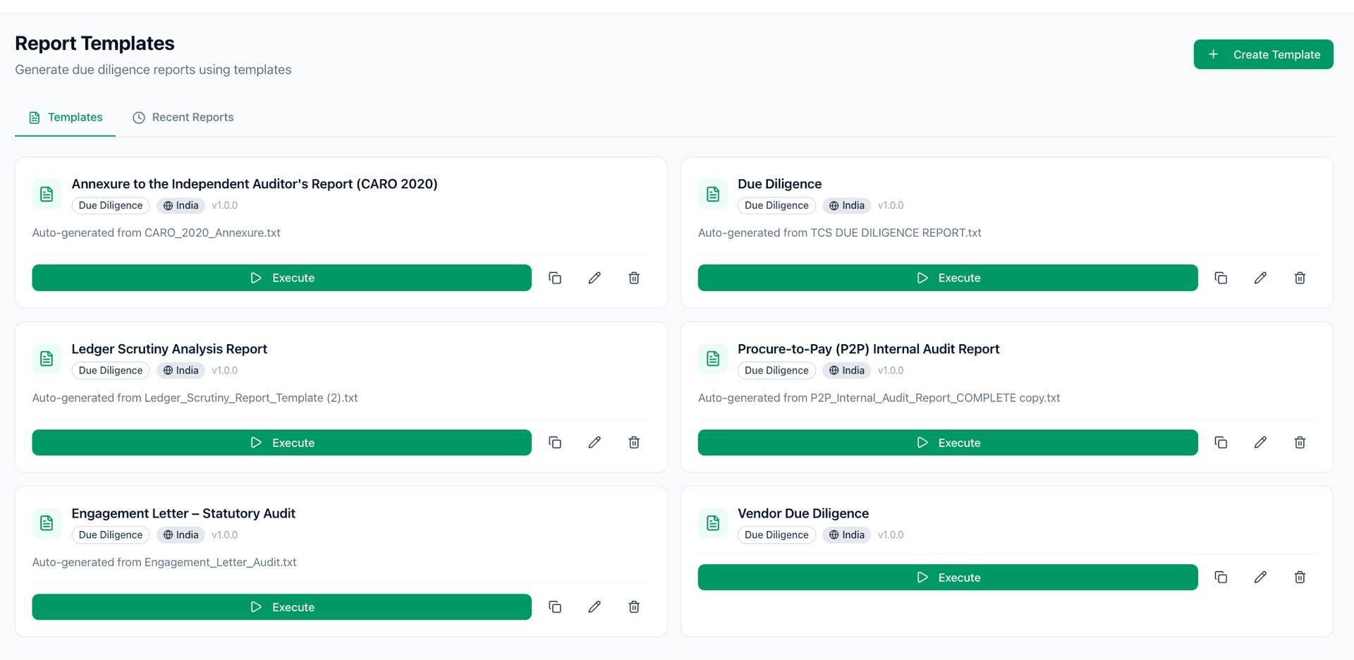 CORAA Report Templates