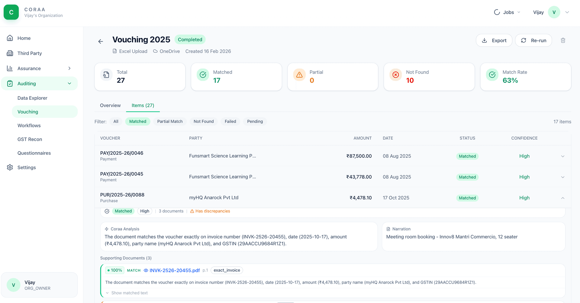 CORAA Reconciliation