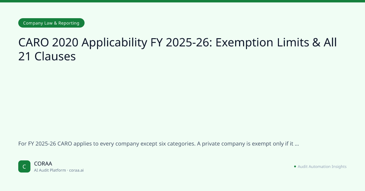 CARO 2020: Full Form, Applicability & All 21 Clauses Explained [2026 ...